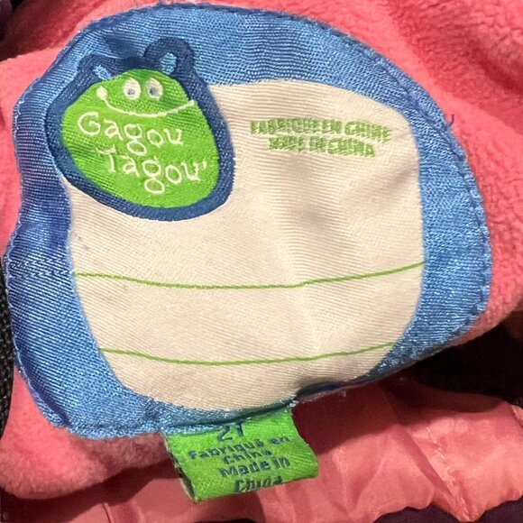 Gagou Tagou Toddler Purple & Pink Snow Bib Pants Size 2T - Picture 3 of 3